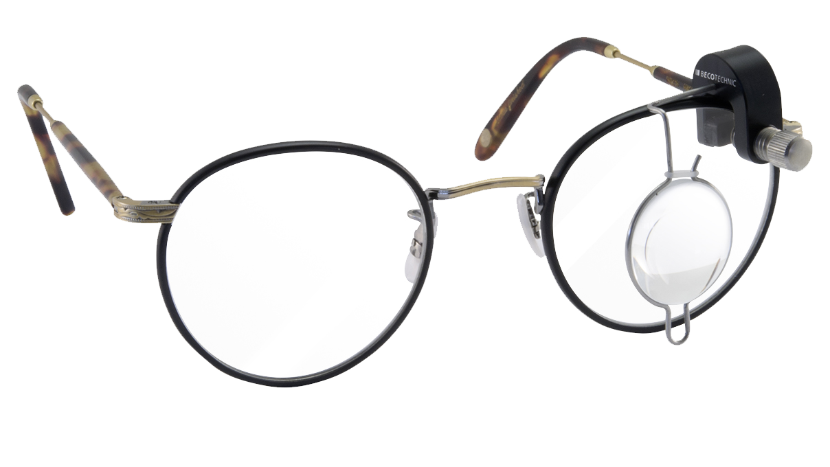 Magnifying glass for spectacles, 3,3x, right
