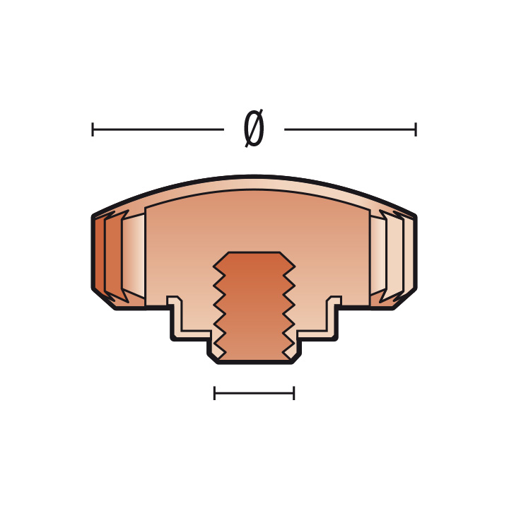 Krone 920 L staubgeschützt, 3 Micron rosé, Rohr lang, Ø 3,5, Gewinde 0,90