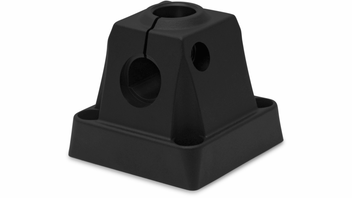 Base for Waldmann luminaires, plastic, high, black