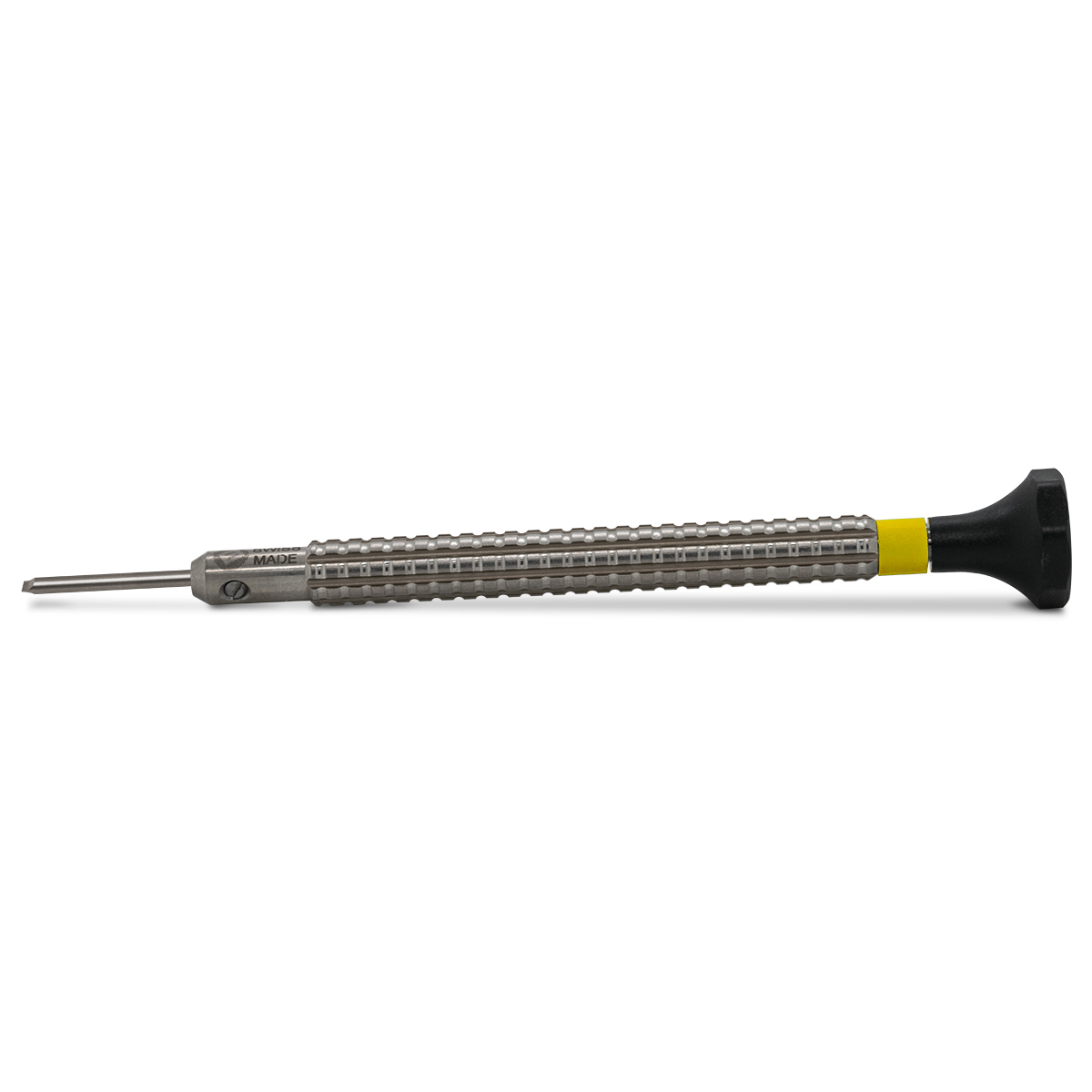 Bergeon 7965-MFP-080 screwdriver, blade 0,8 mm, parallel-flanks, yellow, for torque cylinders