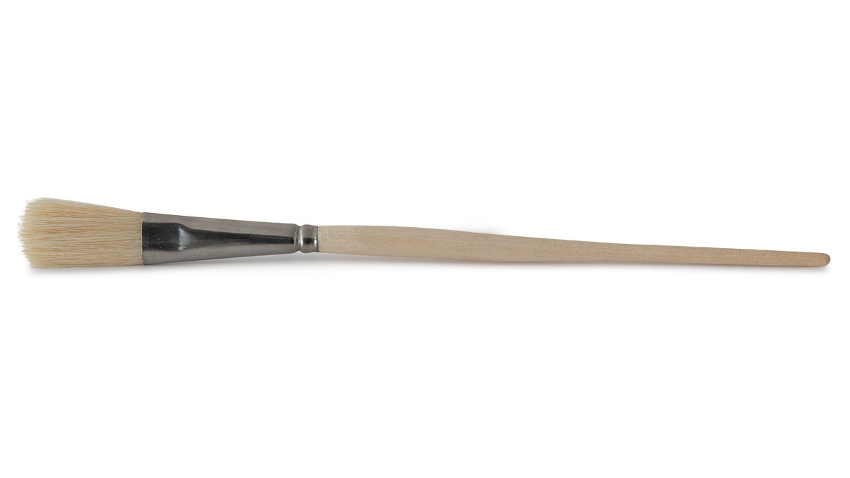 Enameling brush, flat oval, bristles 30 mm, width 13 mm