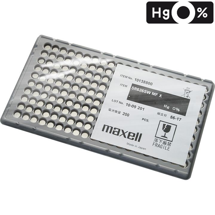 Maxell battery SR 521 SW bulk packing 0% mercury