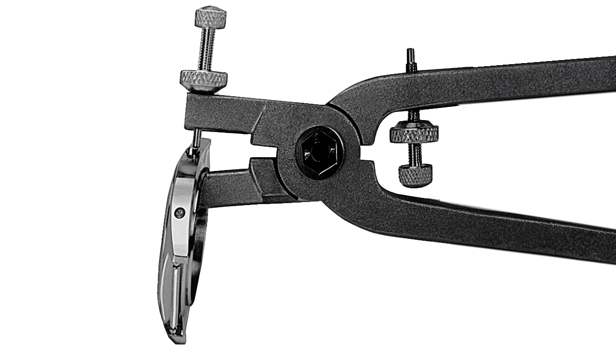 Bergeon 6161 Pliers for fitting pushers, 145 mm, inclusive 2 punches