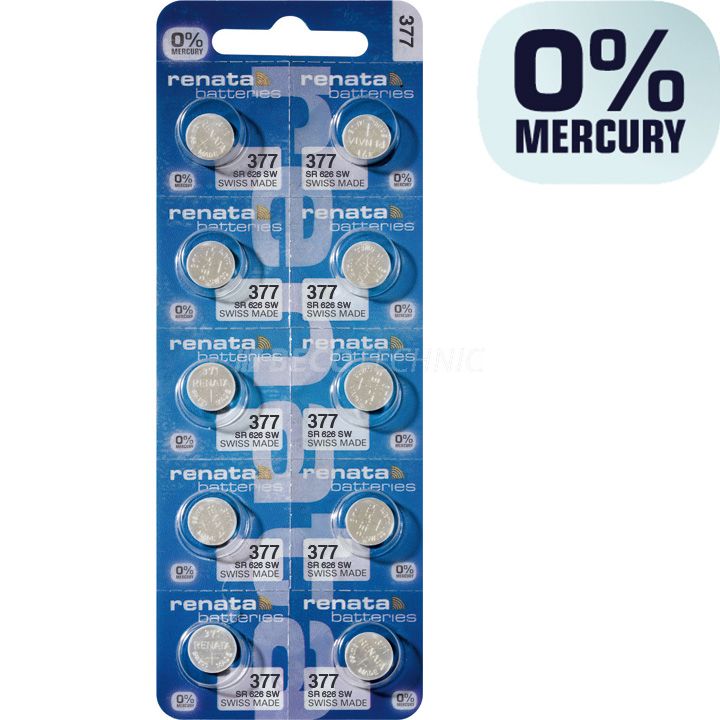Renata battery 377 in multipack, 0% mercury