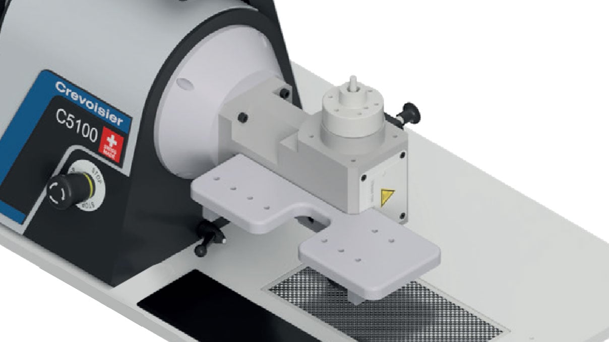 Steuntafel voor spindel onder 90° voor horizontaal slijpen voor Crevoisier machines