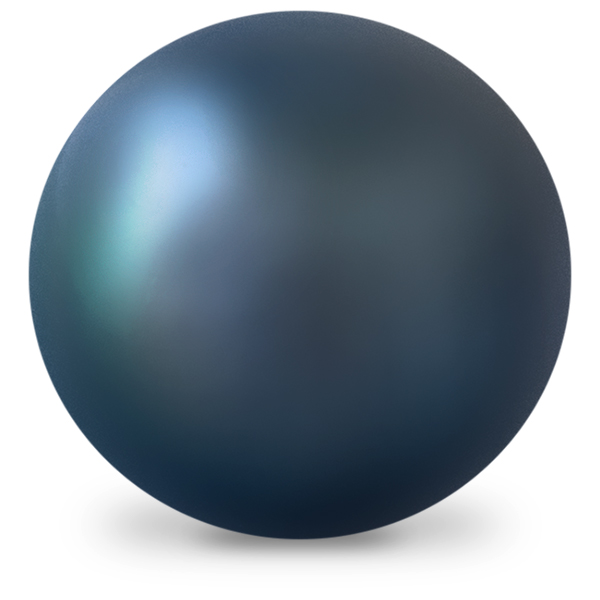 Cultured pearl, 4/4, black, Ø 7 - 7,5 mm, drilled