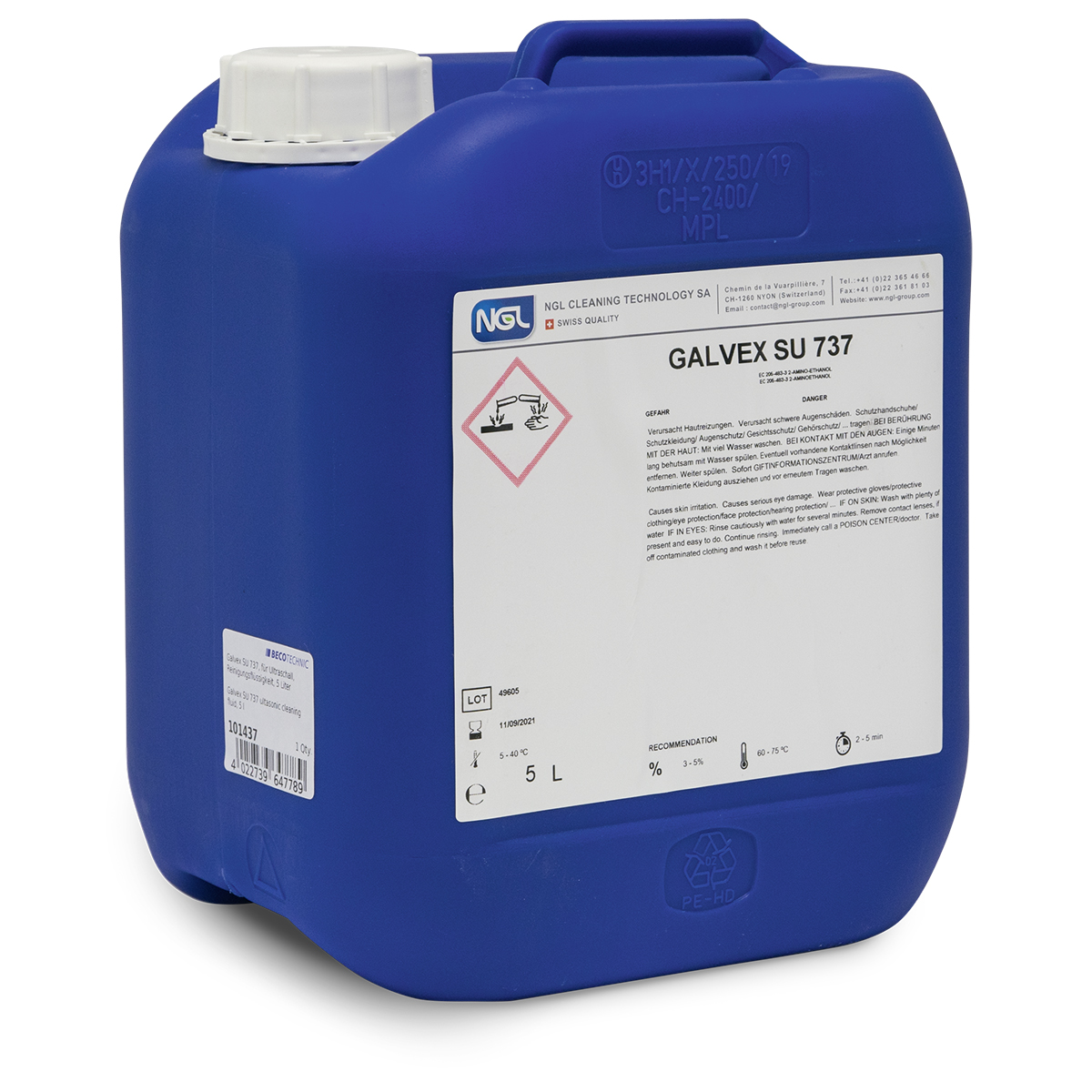 Galvex SU 737 ultasonic cleaning fluid, 5 l