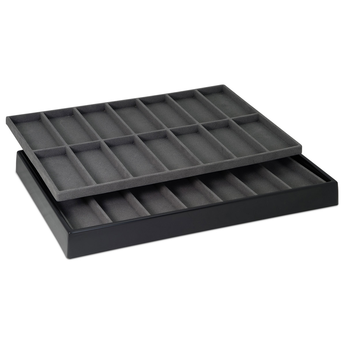 Large tray, plastic, black, 461 x 320 x 40 mm