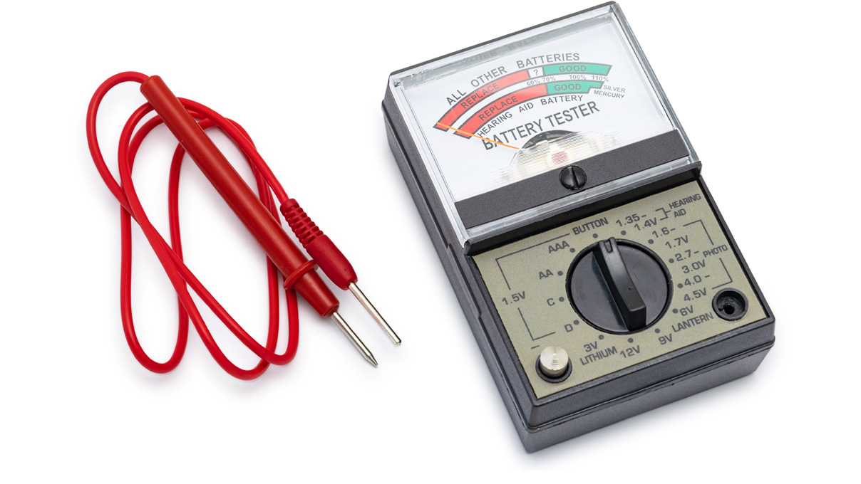 Battery Tester BT 368 for all common round and button cells