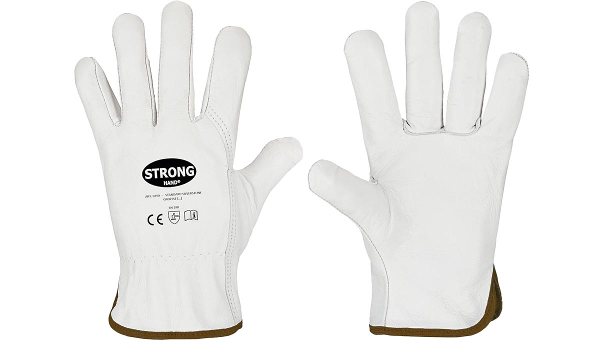 Stronghand work gloves, cowhide nappa leather, 1 pair, size 8