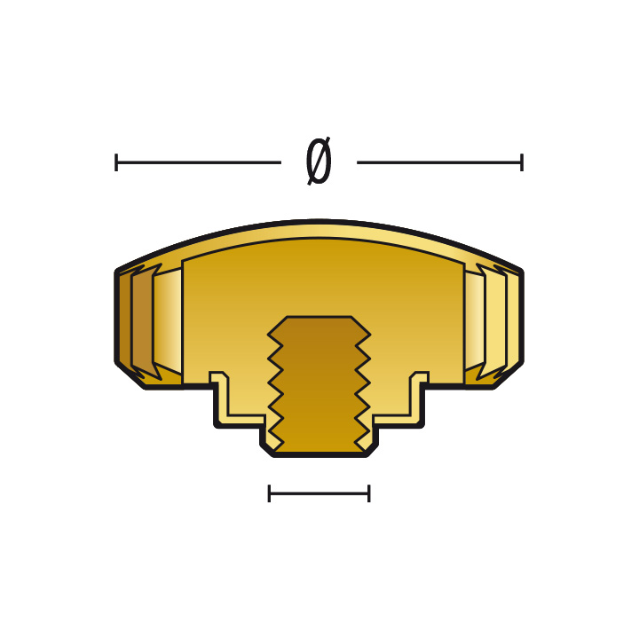 Krone 920 L staubgeschützt, 3 Micron gelb, Rohr lang, Ø 4,0, Gewinde 0,90