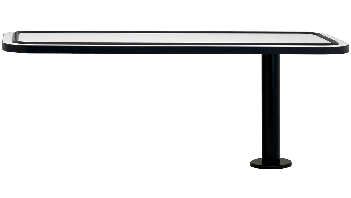 Shelf top, floating, 55 x 22 cm, height 20 cm, white, optional equipment for Ergolift Evolution 120 cm and 140 cm