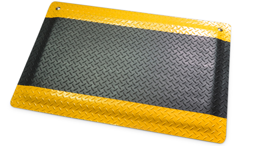 Anti-fatigue mat for safety and ergonomics at standing workstations, ESD-compatible, 60 x 90 cm