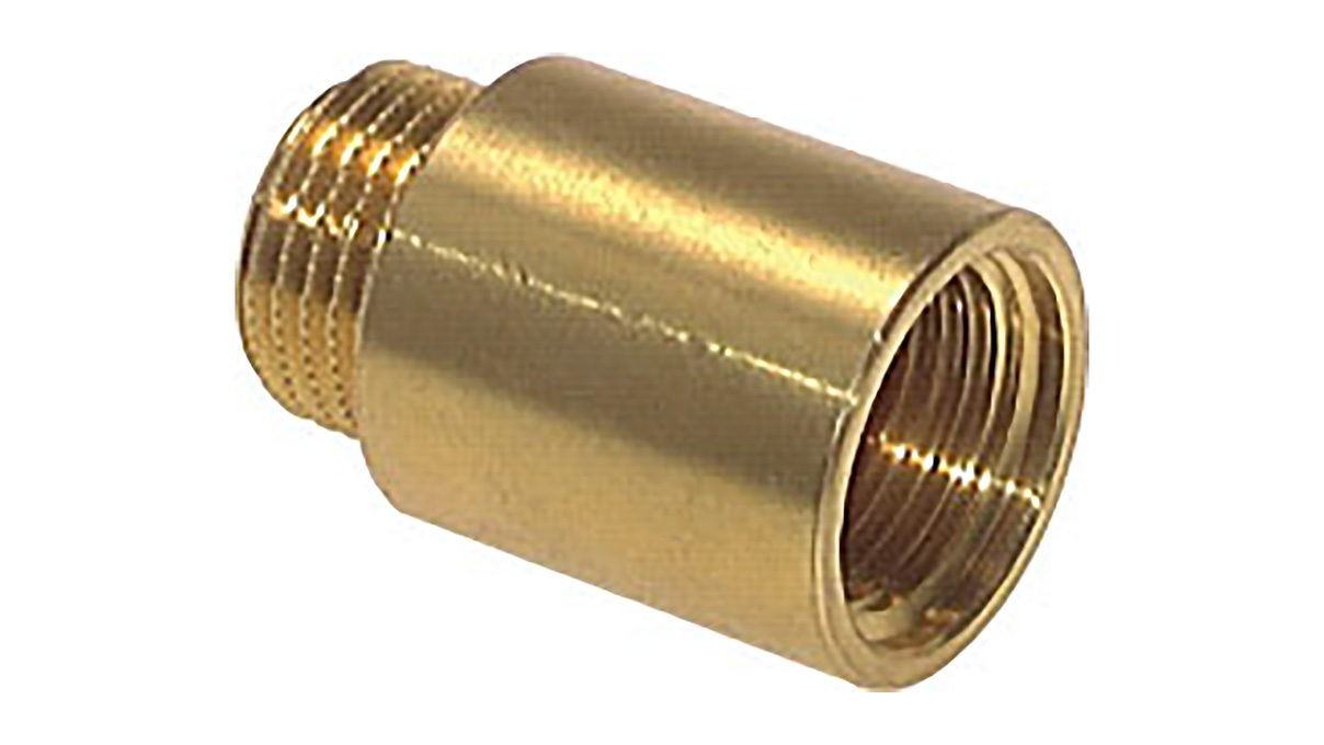 Thread extension with internal polygon G 1/2"-15 mm, brass