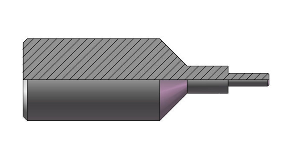 Horia AMF 2000-04 N° 10 Einsatz zum Ausstoßen von Tuben, Ø A 1,75 / Ø B 3 mm / C 3,7 mm