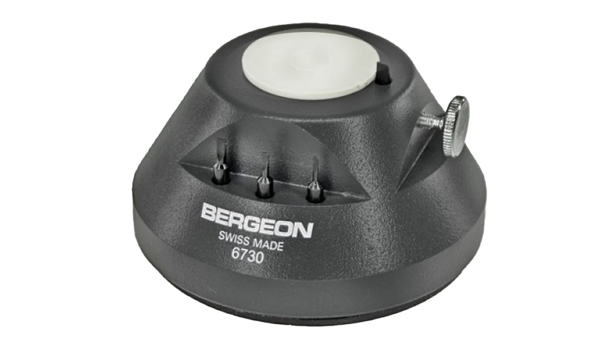 Bergeon 6730 Sockel zum Schrauben und Entschrauben von Armbänder, Basis Ø 70 mm