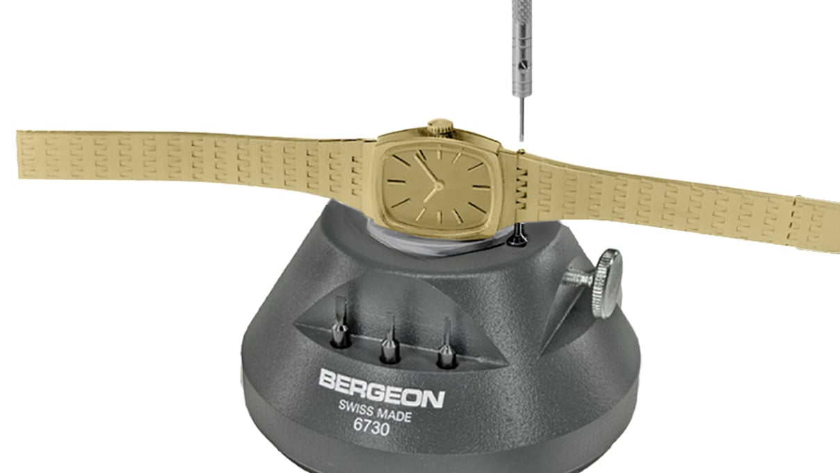 Bergeon 6730 Sockel zum Schrauben und Entschrauben von Armbänder, Basis Ø 70 mm