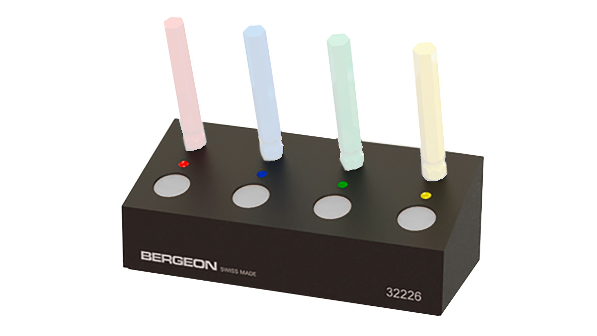 Bergeon 32226 Plastic base for four oil dispensers (without oil dispensers)