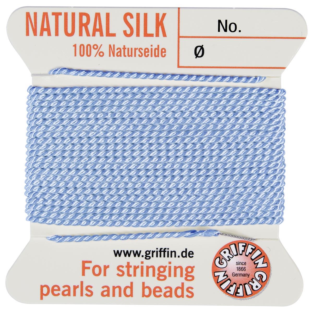 Natural silk blue 1 needle 2 m size 3