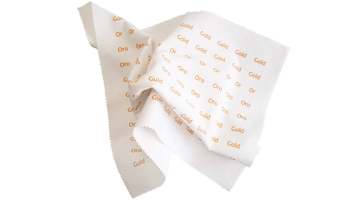 Cleaning cloth for gold jewelry, natural white, 30 x 24 cm, 100 pieces