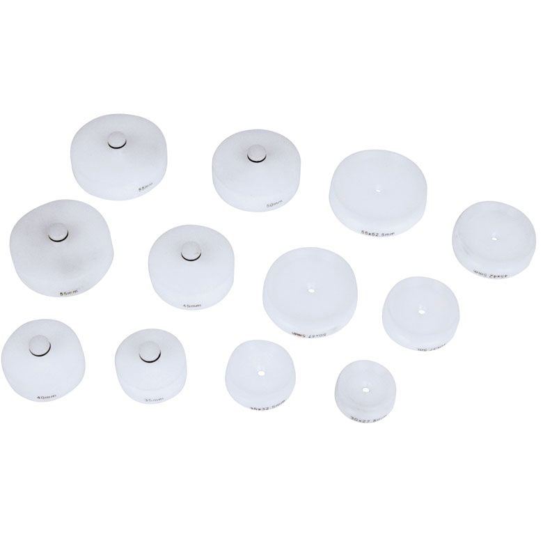 Expanding Set with 6 double concave dies Ø 27,5-55 mm with inside ...